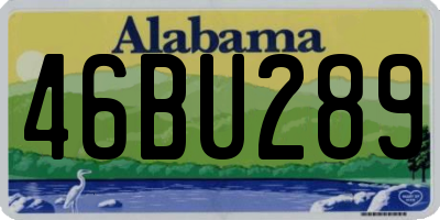 AL license plate 46BU289