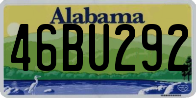 AL license plate 46BU292