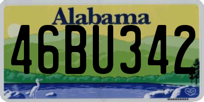 AL license plate 46BU342