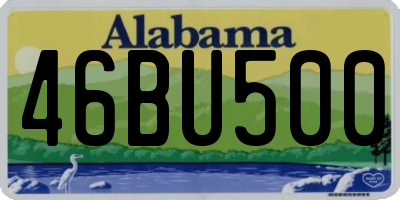 AL license plate 46BU500