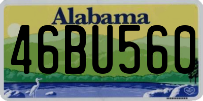 AL license plate 46BU560