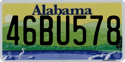 AL license plate 46BU578