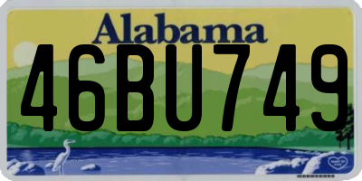 AL license plate 46BU749