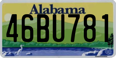 AL license plate 46BU781