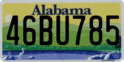 AL license plate 46BU785