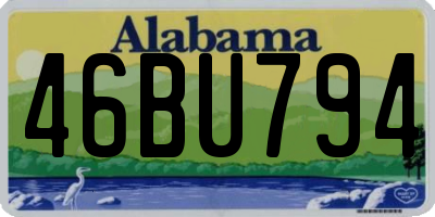 AL license plate 46BU794