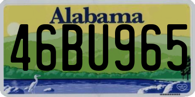 AL license plate 46BU965