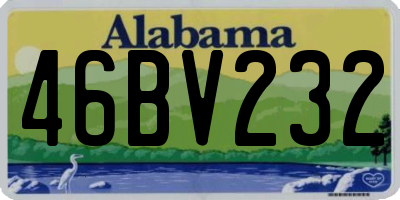 AL license plate 46BV232