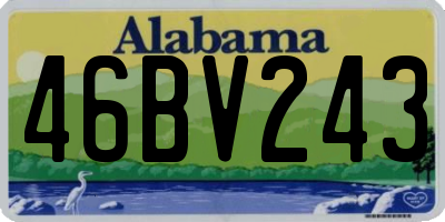 AL license plate 46BV243