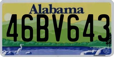 AL license plate 46BV643