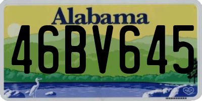 AL license plate 46BV645