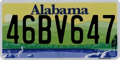 AL license plate 46BV647