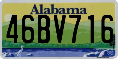AL license plate 46BV716
