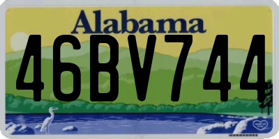 AL license plate 46BV744