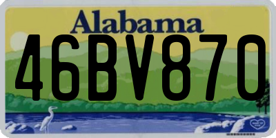 AL license plate 46BV870