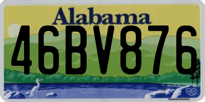 AL license plate 46BV876
