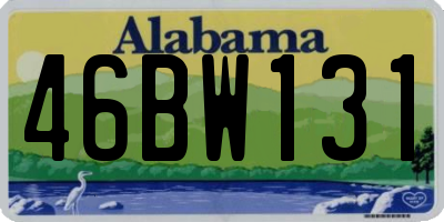 AL license plate 46BW131