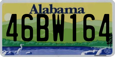 AL license plate 46BW164