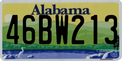 AL license plate 46BW213