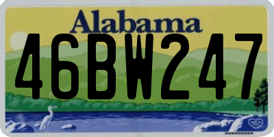 AL license plate 46BW247