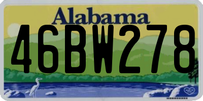 AL license plate 46BW278