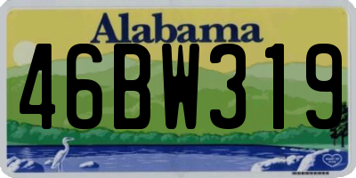 AL license plate 46BW319