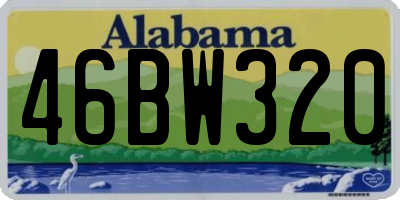 AL license plate 46BW320