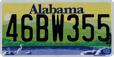 AL license plate 46BW355