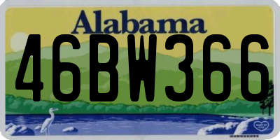 AL license plate 46BW366