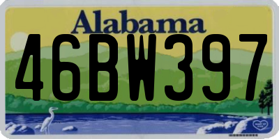 AL license plate 46BW397