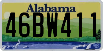 AL license plate 46BW411