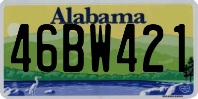 AL license plate 46BW421