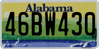 AL license plate 46BW430