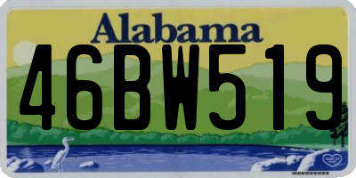 AL license plate 46BW519