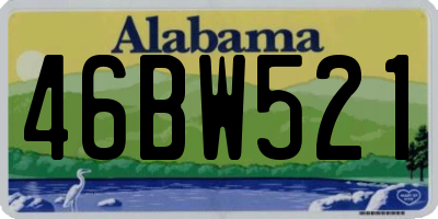 AL license plate 46BW521