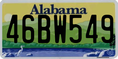 AL license plate 46BW549