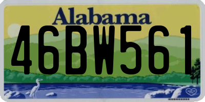 AL license plate 46BW561