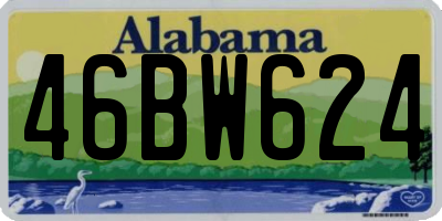 AL license plate 46BW624