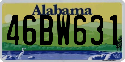 AL license plate 46BW631