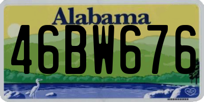 AL license plate 46BW676