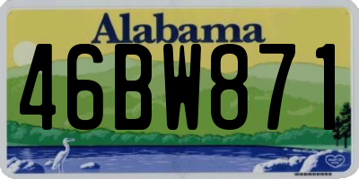 AL license plate 46BW871