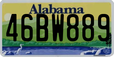 AL license plate 46BW889