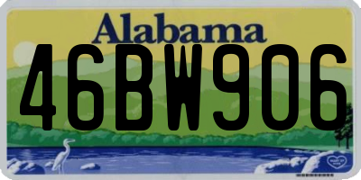AL license plate 46BW906