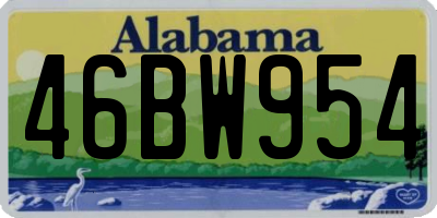 AL license plate 46BW954