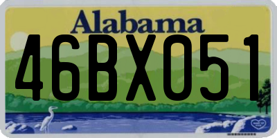 AL license plate 46BX051