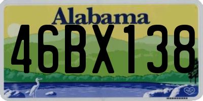 AL license plate 46BX138