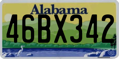 AL license plate 46BX342