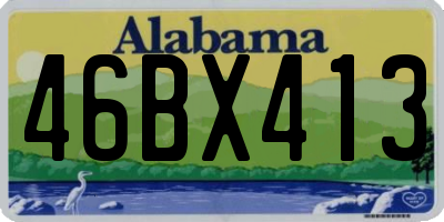 AL license plate 46BX413