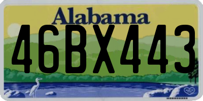 AL license plate 46BX443