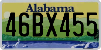 AL license plate 46BX455